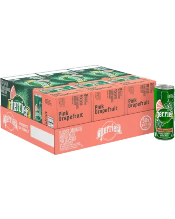 Perrier Natural Pink Grapefruit Flavoured Sparkling Mineral Water x 30
