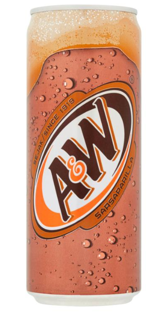 A&W Sarsaparilla Carbonated Drink 320ML